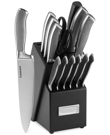 Набор кухонных ножей Cuisinart Graphix Collection с блоком, серебристый