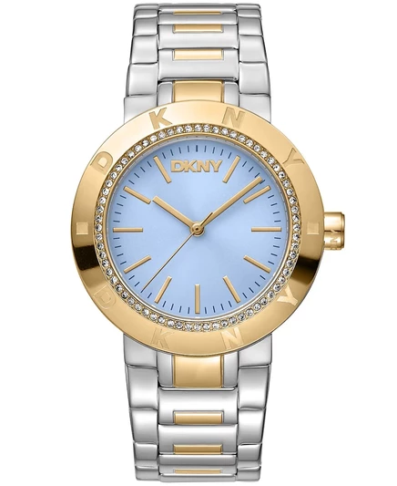 Женские часы DKNY Eastside Logo 36 мм, голубой и золотистый