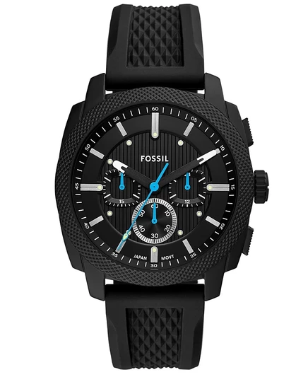 Мужские механические часы Fossil с хронографом, черные часы из нержавеющей стали, 44 мм