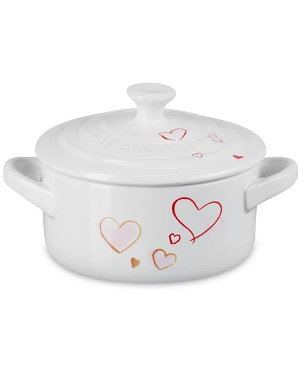 Кокотница Le Creuset Mon Coeur круглая мини, 240 мл, белая