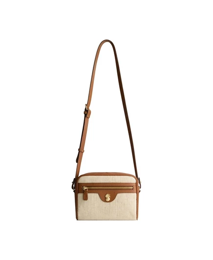 Женская сумка Tommy Bahama Lurex Linen через плечо, бежевая