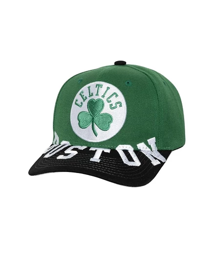 Мужская кепка Mitchell & Ness Boston Celtics, зеленая/черная