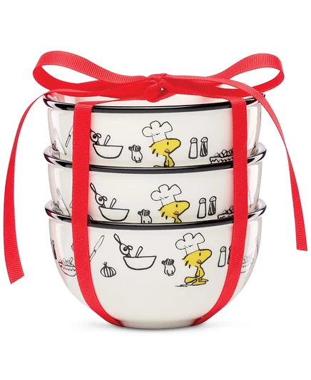 Набор мини-мисок Lenox Chef Snoopy, 3 шт., разноцветные