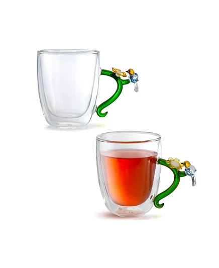 Кружки Qualia Glass двойные термо 310 мл, 2 шт., прозрачные