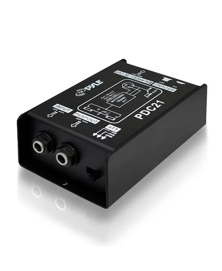 DI-бокс Pyle PDC21 пассивный 1/4″–XLR, черный