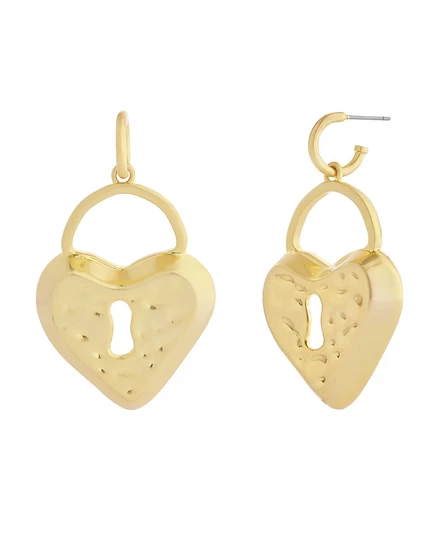 Женские серьги-подвески Coach Gold Runway Padlock, золотистые