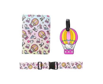 Набор Hello Kitty (паспорт, бирка, ремень), разноцветный