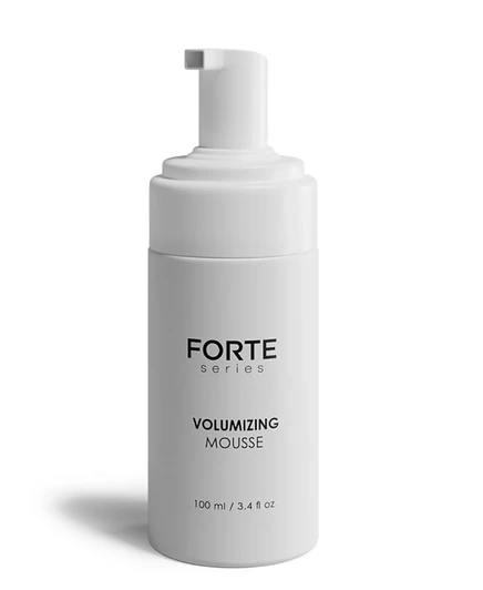 Мусс для придания объема серии Forte — Невесомый объем и густота, неаэрозольный мусс для волос, 3,4 жидких унции белого цвета