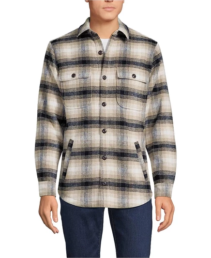 Женская рубашка-куртка Lands End Super Brushed, черная