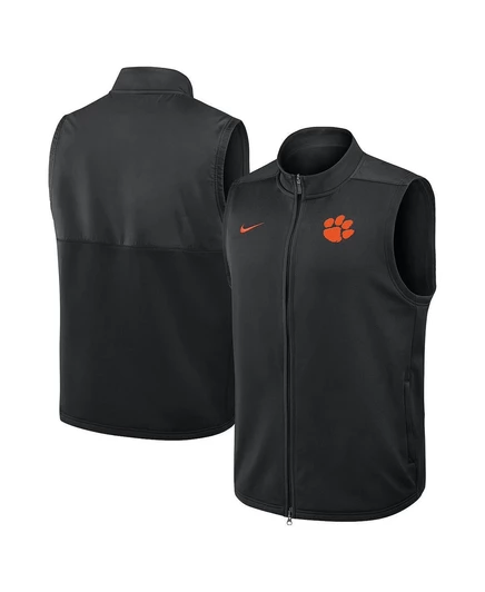 Мужской черный жилет Clemson Tigers Primetime Victory Performance на полной молнии black