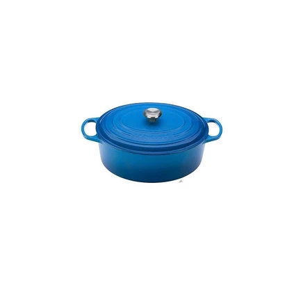 Чугунная жаровня Le Creuset Signature 9 л, синяя