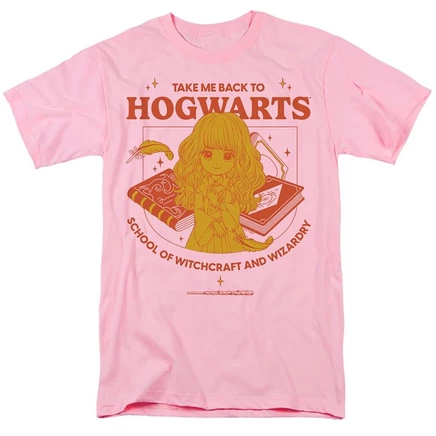 Мужская футболка Harry Potter с принтом Hermione, розовая