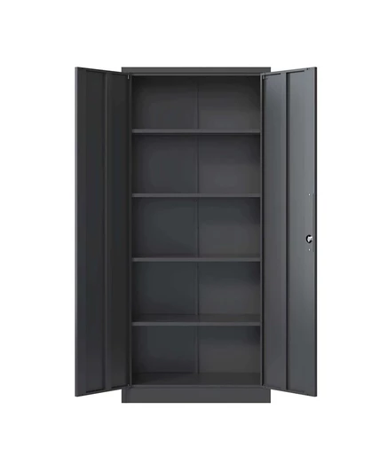 Металлический шкаф для хранения в гараже Boyel Living 72"H, Высокие шкафы для гаражных систем хранения, Запирающийся картотечный шкаф для домашнего офиса, классной комнаты/кладовой, черный