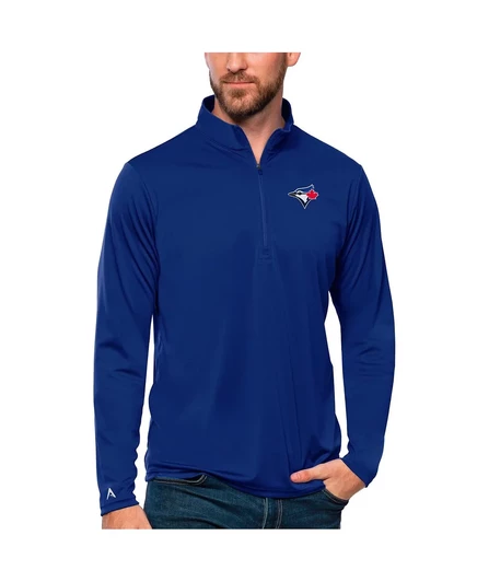 Мужской пуловер Royal Toronto Blue Jays Tribute от Antigua с застежкой на четверть молнии royal