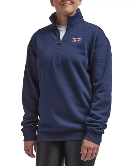  Мужская флисовая толстовка Identity Regular-Fit с застежкой на четверть молнии vector navy