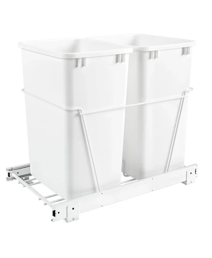Выдвижной двойной контейнер для мусора Rev-A-Shelf 2×33 л