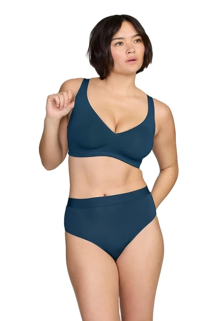 Женский бюстгальтер CUUP The Wireless Plunge из модала, синий