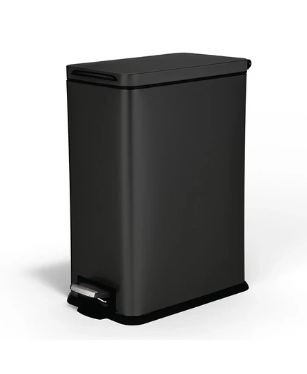 Кухонное мусорное ведро Home Zone Living объемом 8 галлонов из нержавеющей стали с педалью и мягко закрывающейся крышкой