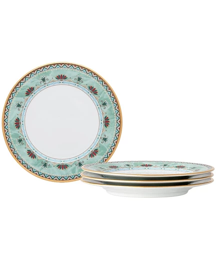 Набор из 4 тарелок Noritake Serene Garden 16,5 см, зеленые