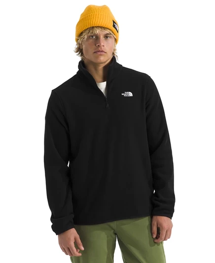 Мужская флисовая куртка The North Face с застежкой-молнией Glacier Fleece черного цвета