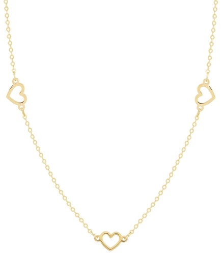 Колье Italian Gold Open Heart 18″ 10k, золотистое