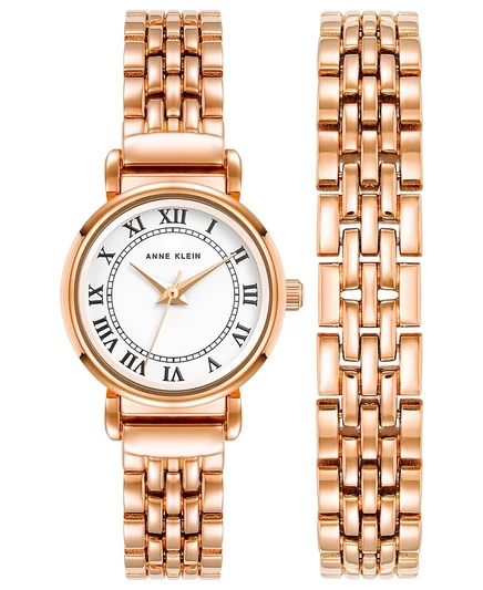 Женские кварцевые часы Anne Klein 24 мм, розовое золото