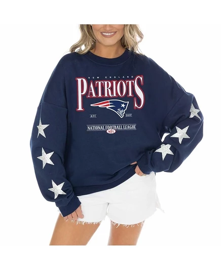 Женский свитшот Gameday Couture Patriots со стразами, синий