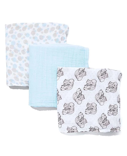 Детские муслиновые пеленки Precious Moments, 3 шт., синие