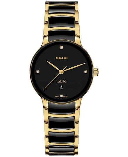 Женские часы Rado Centrix 31 мм с бриллиантами, черные