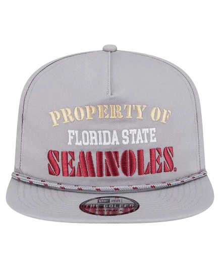 Мужская кепка New Era Golfer Florida State, серая
