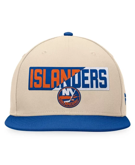 Мужская бейсболка Fanatics кремового цвета/Royal New York Islanders Goalaso Snapback cream, royal