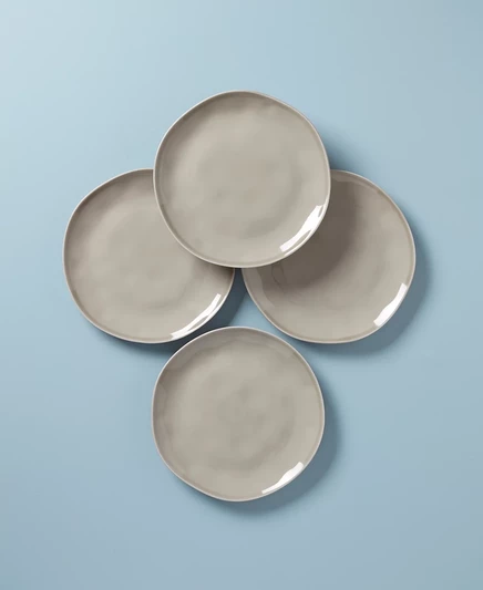 Набор обеденных тарелок Lenox Lenox Bay Colors Solid из 4 предметов, сервиз на 4 персоны gray