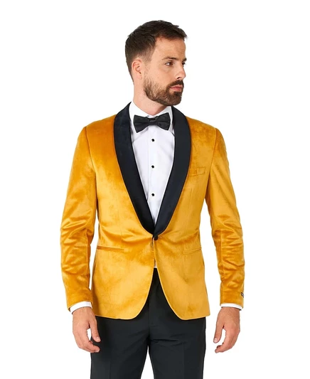Мужской пиджак-смокинг OppoSuits Deluxe, бордово-золотой