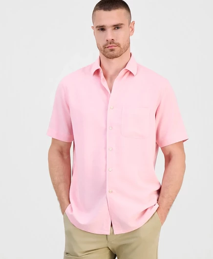 Мужской плетеный шелк Club Room, созданный для Macy's pink