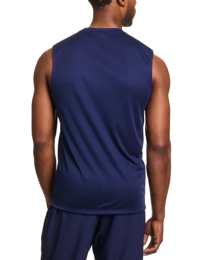 Мужская технологичная майка без рукавов с логотипом Reebok vector navy