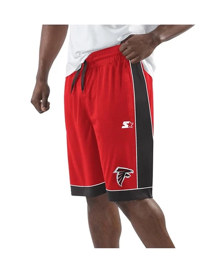 Мужские стартовые красные шорты Atlanta Falcons Throwback, любимые болельщиками red