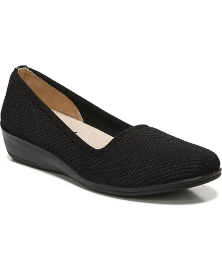 Слипоны на танкетке Life Stride Indy на плоской подошве black fabric