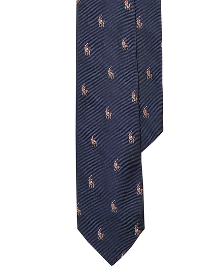 Мужской галстук Polo Ralph Lauren Polo Pony шелковый, синий