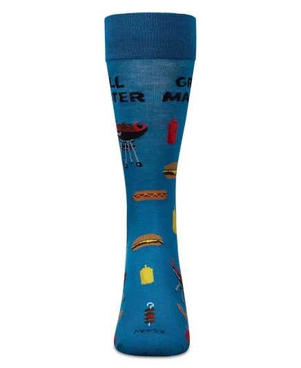 Мужские носки MeMoi из вискозы Grill Master Crew blue sapphire
