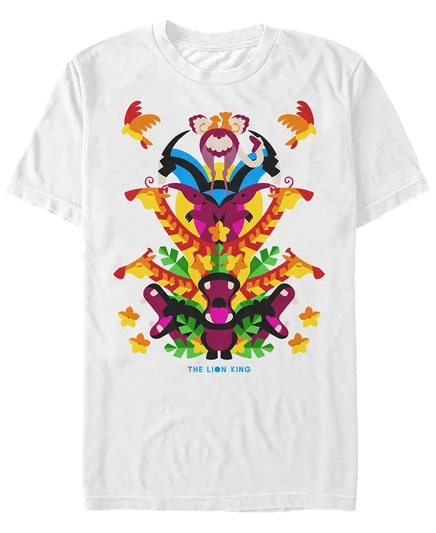Футболка с коротким рукавом Fifth Sun Disney мужская The Lion King Neon Animal Tower white