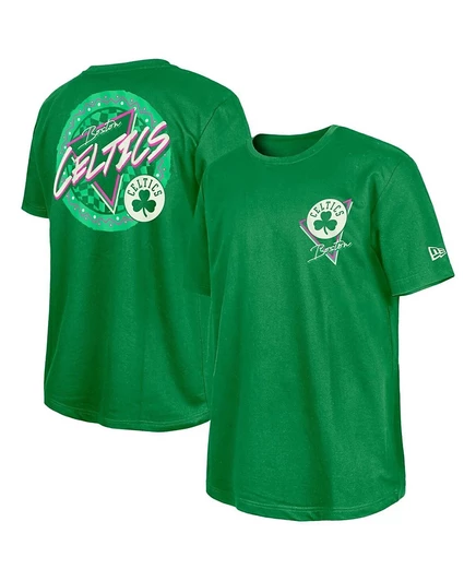 Мужская футболка New Era Boston Celtics, светящаяся, зелёная