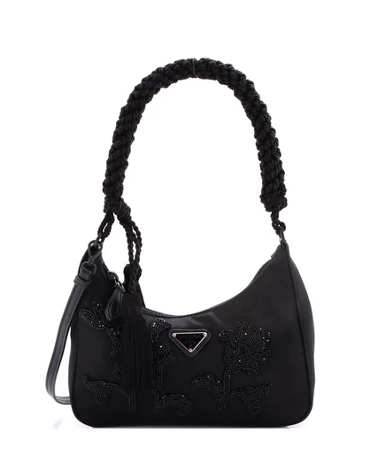 Женская сумка-плечо Prada Re-Edition Small Tessuto, черная