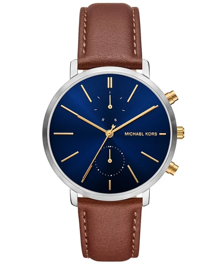 Мужские часы Michael Kors Blake 42 мм, кожаный ремешок, коричневые