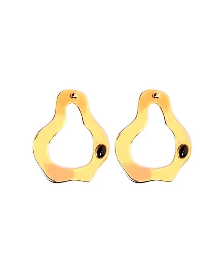Серьги-гвоздики Nectar Nectar New York Creased Tidal, золотые