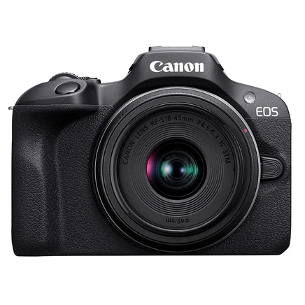 Canon EOS R100 беззеркальная камера с RF‑S 18–45 мм, черная