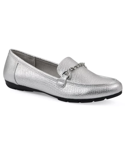  Женские мокасины Genius Moc silver snake print