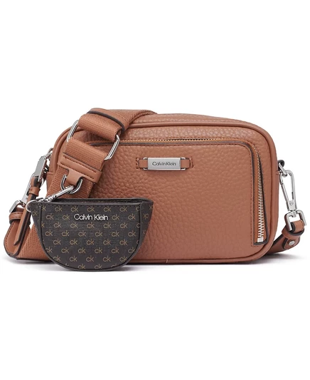 Женская сумка Calvin Klein Zulle на молнии, коричневая