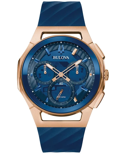 Мужской хронограф Bulova CURV Marc Anthony, 44 мм, синий