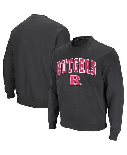 Мужская толстовка Colosseum Rutgers Scarlet Knights с круглым вырезом и логотипом Colosseum gray