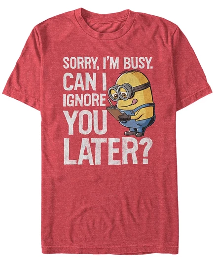 Мужская футболка Fifth Sun Minions Can I Ignore You Later, красная